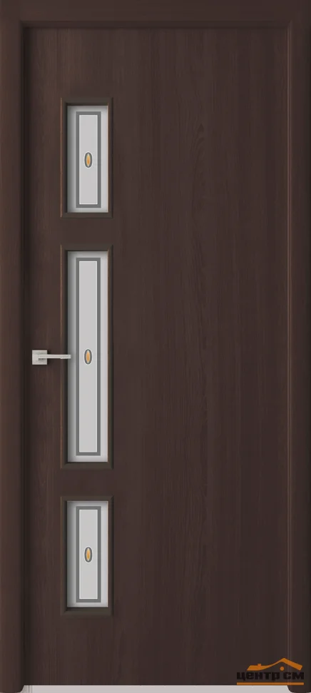 Дверь ВДК Портер казахский венге стекло фьюзинг 60х200, МДФ