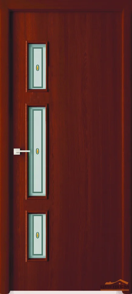 Дверь ВДК Портер казахский итальянский орех стекло фьюзинг 80х200, МДФ