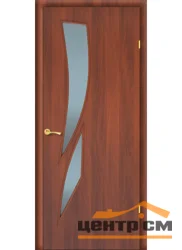 Дверь ВДК Стрелиция итальянский орех стекло 80х200, МДФ
