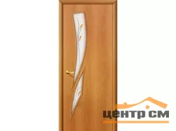 Дверь ВДК Стрелиция миланский орех стекло фьюзинг 60х200, МДФ