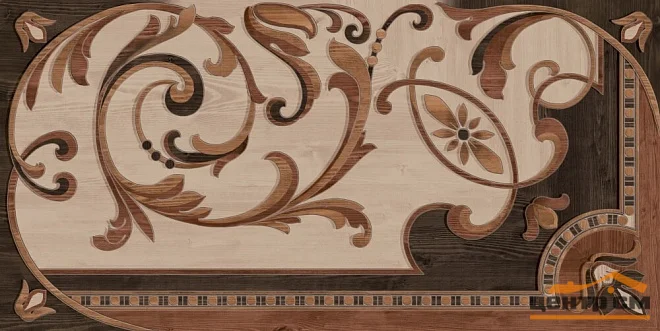 Керамогранит KERAMA MARAZZI Гранд Вуд декорированный левый обрезной 80х160х11 арт.DD570700R