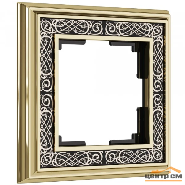 Рамка 1-местная Werkel Palacio Gracia, золото/черный, WL77-Frame-01 , W0011430