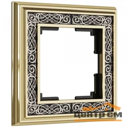 Рамка 1-местная Werkel Palacio Gracia, золото/черный, WL77-Frame-01 , W0011430