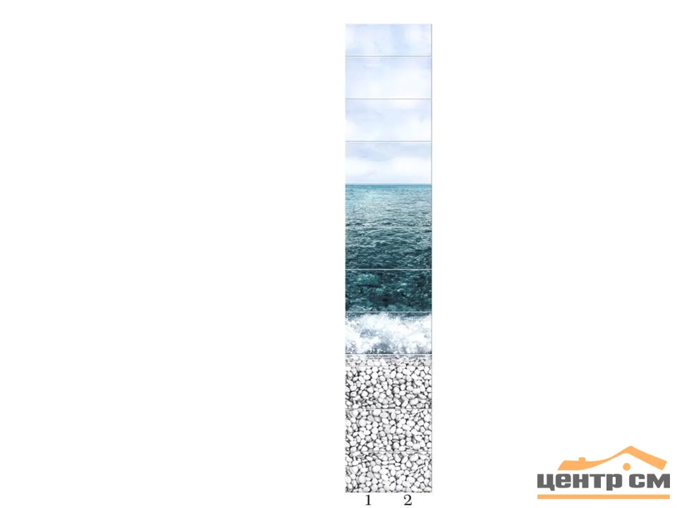 Панель ПВХ Море 0,25х2,7 фотопечать фон (стыкуется по 2 панели)