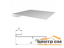 Планка Завершающая простая L-образная PE RAL ** для М/Сайдинга 0.45мм, 65*2м.п.