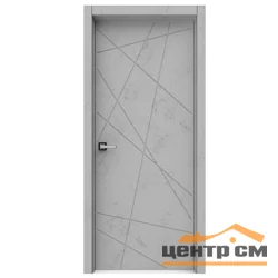 Дверь ВДК Паутинка светлый бетон глухая 60х200, эмалит