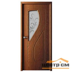 Дверь ВДК Грация темный орех стекло 60х200, ПВХ