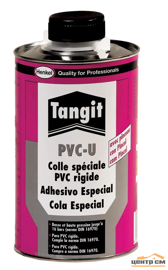 Клей для труб из ПВХ Henkel Тангит PVC-U с кистью 500г