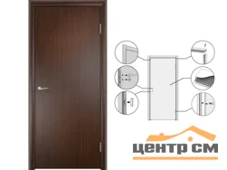 Дверь VERDA Финка с четвертью венге глухая 600(620)*2024(2036) (замок 2014)