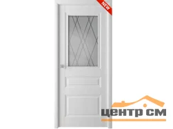 Дверь ВДК Каскад белый ясень стекло 60х200, ПВХ