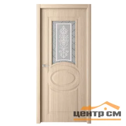 Дверь ВДК София беленый дуб стекло наливное 60х200, ПВХ