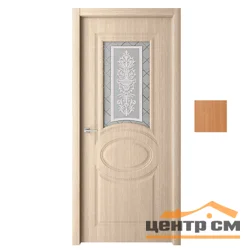 Дверь ВДК София миланский орех стекло наливное 60х200, ПВХ