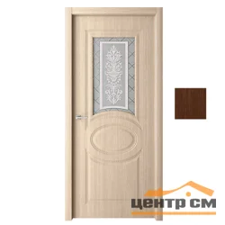 Дверь ВДК София темный орех стекло наливное 60х200, ПВХ