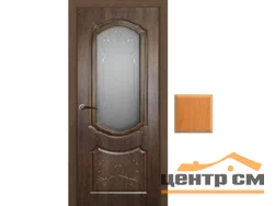 Дверь ВДК Бьянка миланский орех стекло наливное 80х200, ПВХ