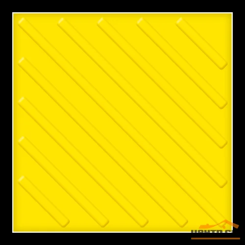 Тактильная плитка ТПУ ДИАГОНАЛЬ 500*500*10 (желтая)