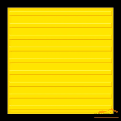 Тактильная плитка ТПУ ПОЛОСЫ 500*500*2 (желтая)