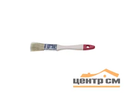 Кисть плоская 20мм светлая натуральная щетина, деревянная ручка,TOOLBERG