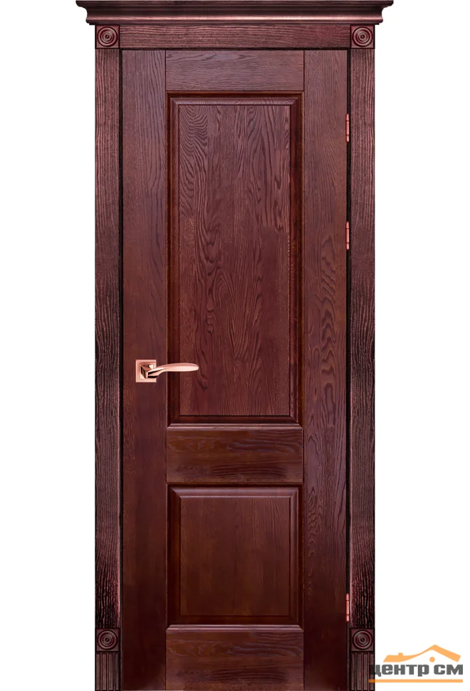 Дверь ОКА "Классик №1" глухая махагон 60 (массив дуба)