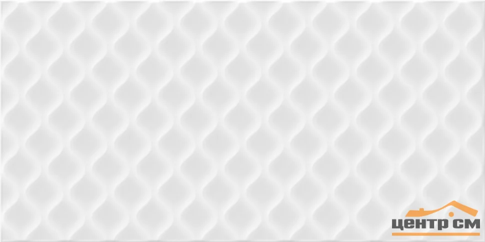 Плитка CERSANIT Deco рельеф белая стена 29,8x59,8 арт.DEL052D