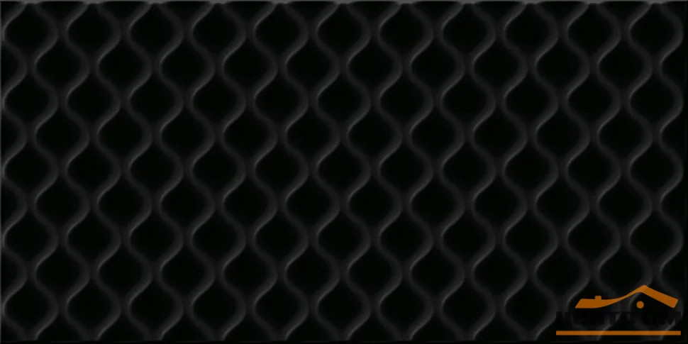 Плитка CERSANIT Deco рельеф черный стена 29,8x59,8 арт.DEL232D
