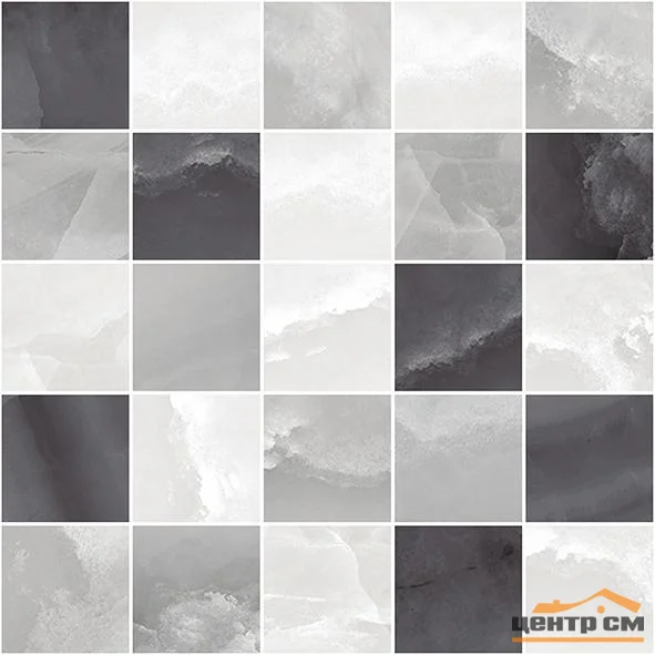 Плитка LAPARET Prime Декор мозаичный серый микс 25х25 арт.MM34040