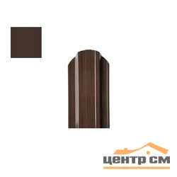 Штакетник металлический STYNERGY П-образный фигурный Эконом, PE RAL 8017 (шоколад), ширина 110мм, длина 1.5 м.п.