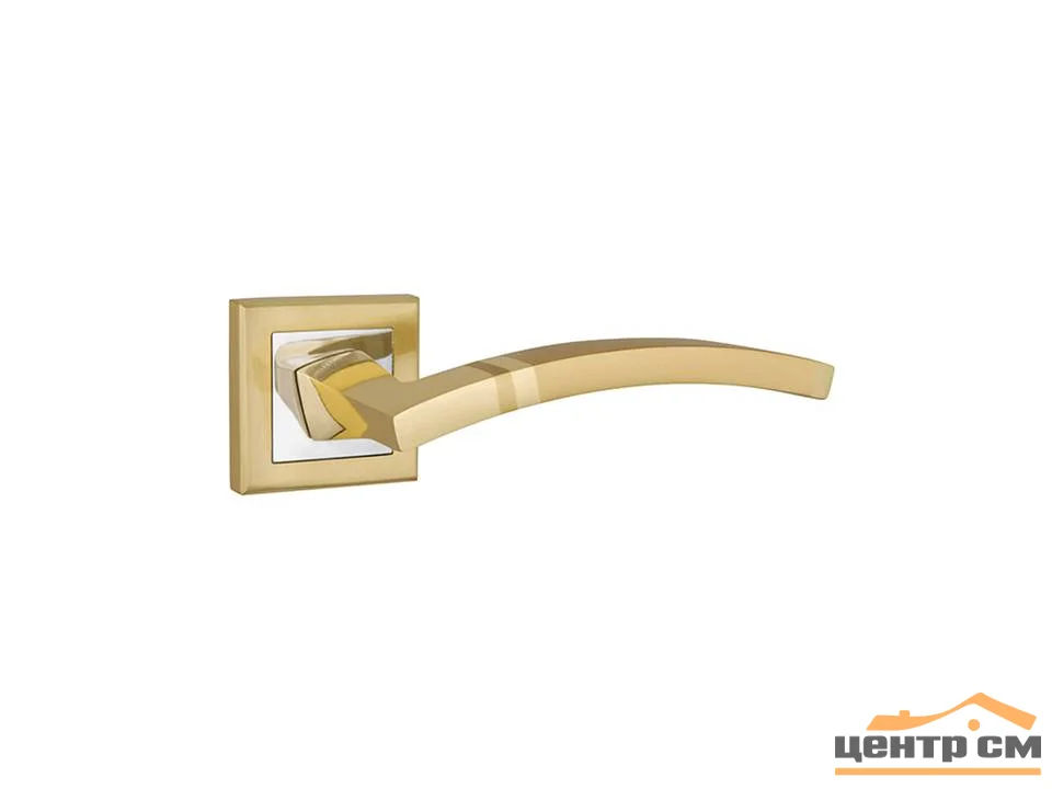 Ручка дверная PUNTO NAVY QL SG/CP-4 матовое золото/хром