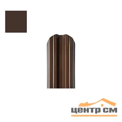 Штакетник металлический STYNERGY М-образный фигурный Эконом, PE RAL 8017 (шоколад), ширина 108мм, длина 1.5 м.п.