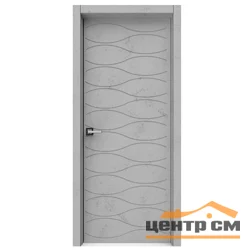 Дверь ВДК Соты светлый бетон глухая 60х200, эмалит