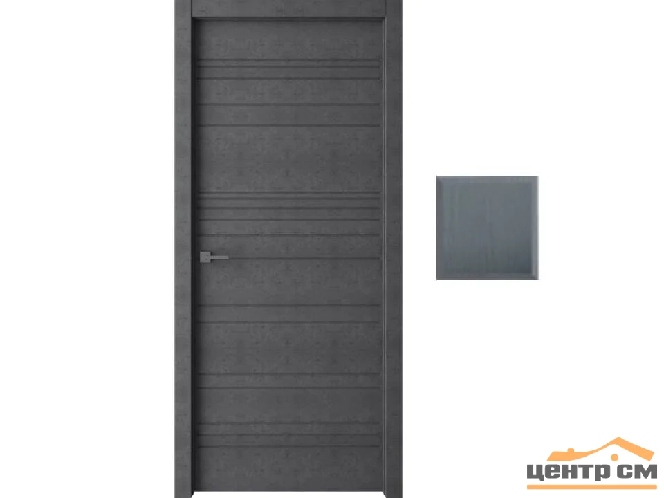 Дверь ВДК Линии grey soft глухая 60х200, эмалит