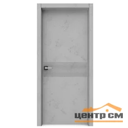 Дверь ВДК Горизонт светлый бетон глухая 80х200, эмалит