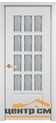 Дверь ОКА "Лондон" стекло, белый 70 (массив ольхи)