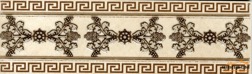 Плитка PiezaRosa Адамас св. коричневый бордюр 25х7,5 арт.270161