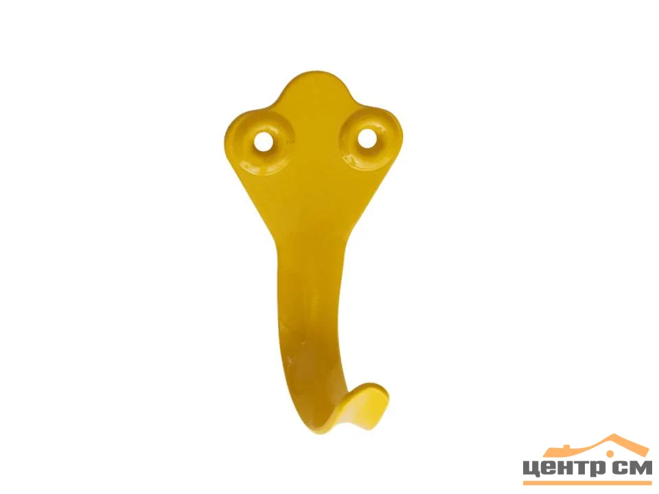 Крючок-вешалка Нора-М №2 1 рожковый жёлтый