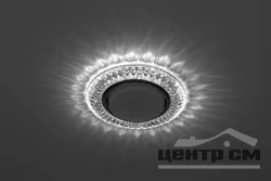 Светильник точечный ЭРА DK LD23 SL/WH декор cо светодиодной подсветкой Gx53, прозрачный