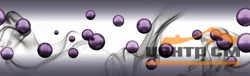 Панель-фартук АВС УФ-печать лак Абстракция40 Фиолетовые шары 3000*600*1,5мм Оптион