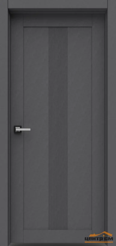Дверь ВДК Стиль темный бетон глухая 60х200, эмалит Eco