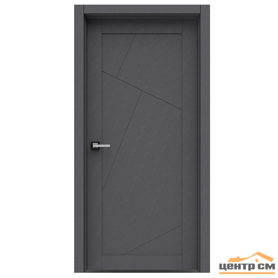 Дверь ВДК Нормаль темный бетон глухая 90х200, эмалит Eco