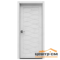 Дверь ВДК Соты светлый бетон глухая 60х200, эмалит Eco