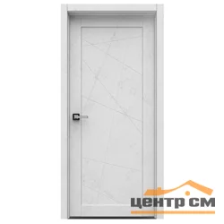 Дверь ВДК Паутинка светлый бетон глухая 60х200, эмалит Eco