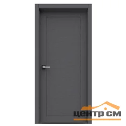 Дверь ВДК Пазлы темный бетон глухая 60х200, эмалит Eco