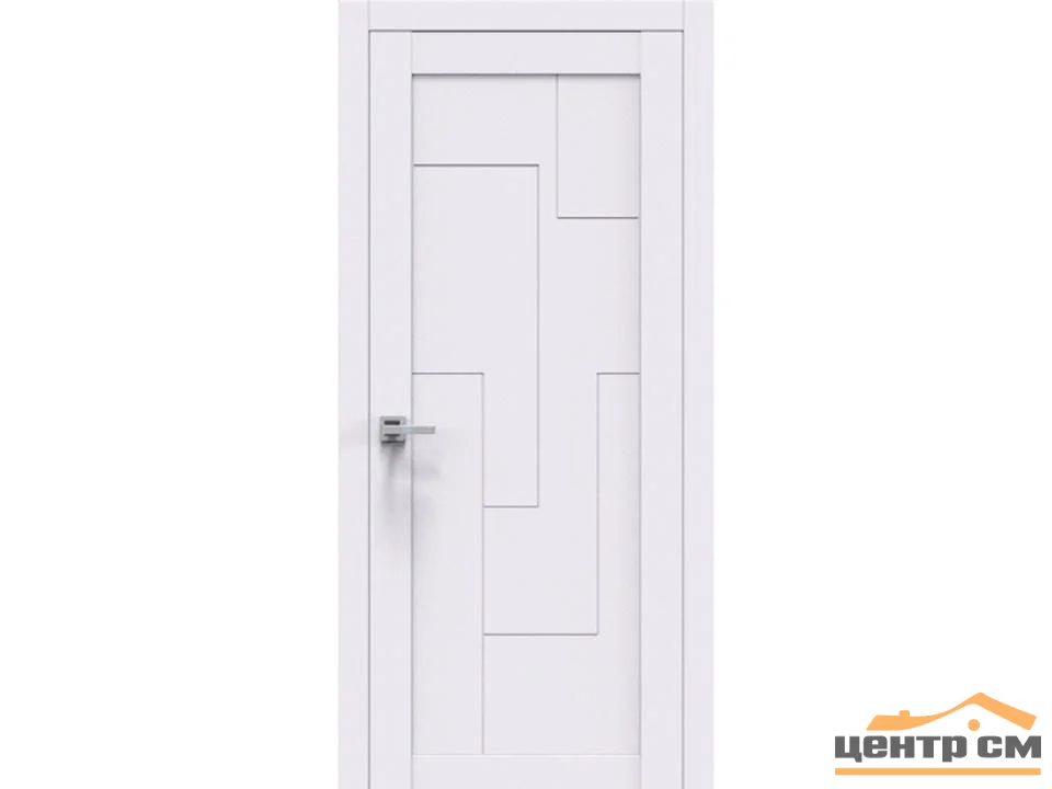 Дверь ВДК Лабиринт белоснежная шагрень глухая 60х200, эмалит Eco