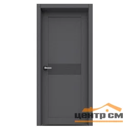 Дверь ВДК Горизонт темный бетон глухая 60х200, эмалит Eco