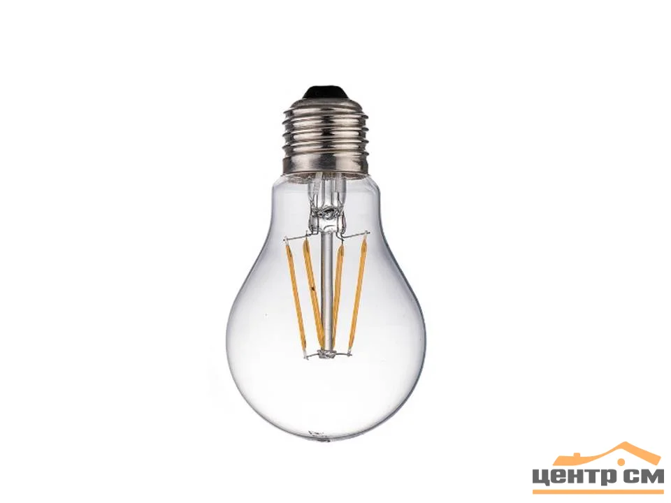 Лампа светодиодная 11W Е27 170-265V 2700K (желтый) груша (A60) прозрачная филамент Фарлайт