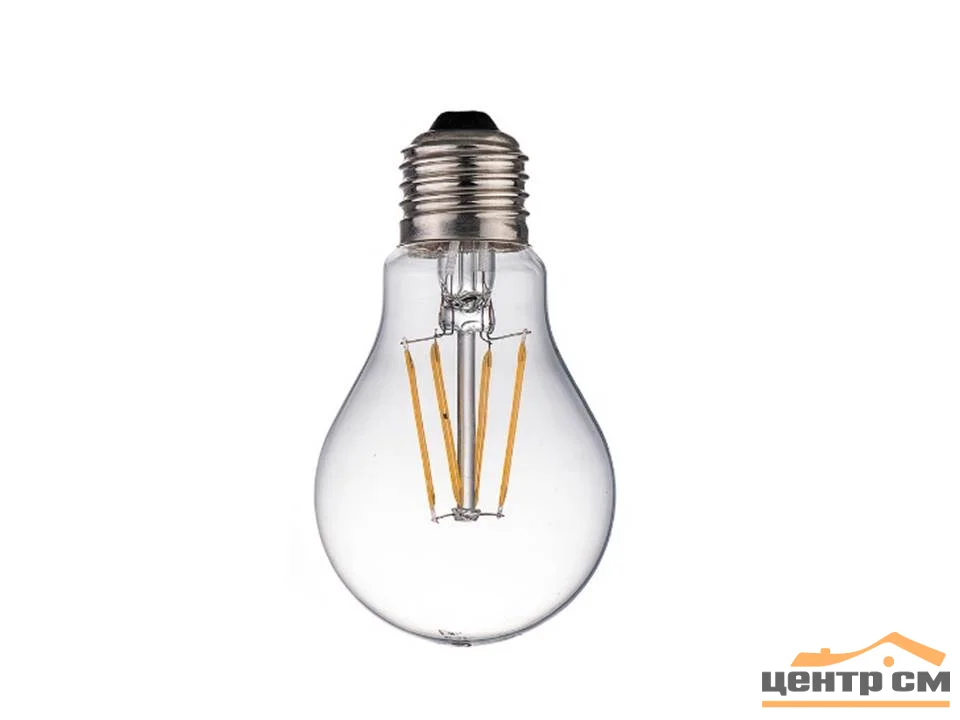 Лампа светодиодная 11W Е27 170-265V 4000K (белый) груша (A60) прозрачная филамент Фарлайт