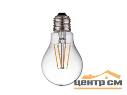 Лампа светодиодная 7W Е27 170-265V 4000K (белый) груша (A60) прозрачная филамент Фарлайт