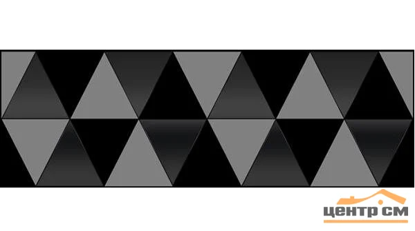 Плитка LAPARET Сигма декор черный 20х60 арт. 17-03-04-463-0