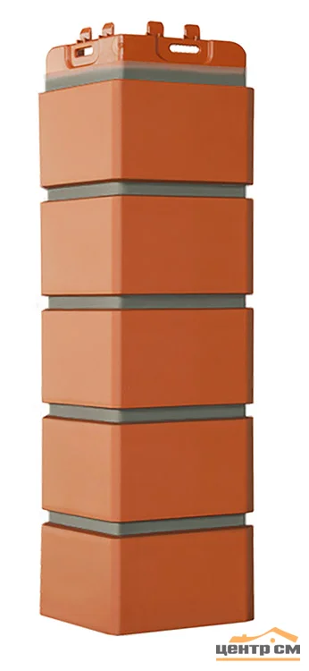 Угол наружный Grandline терракотовый со швом RAL 7006 (Клинкерный кирпич) 0,12*0,39 м