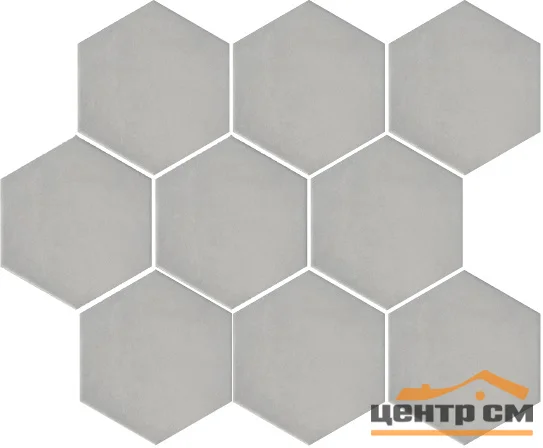 Плитка KERAMA MARAZZI Тюрен серый, полотно из 9 частей (12x10,4x7) 37х31 арт.SG1003N в упаковке 0,67 м2