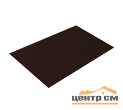 Плоский лист Стальной бархат, RAL 8017 (шоколад), 0.5мм, 1.25*2м (в пленке)